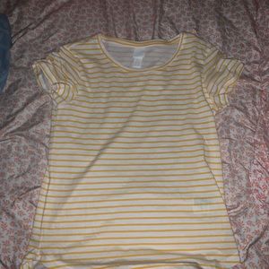 Yellow and white shirt